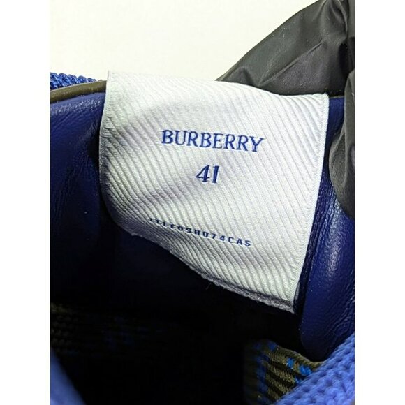 Burberry Men's Terrace Low Top Leather Sneakers in Loch Size 41 (MSRP $820) - Picture 11 of 12